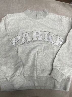 Parke Gray Mock Neck Graphic Sweatshirt
